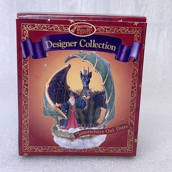 San Francisco Music Box Christmas Ornament CRYSTAL VISIONS DRAGON WITH MERLIN - Picture 9 of 11